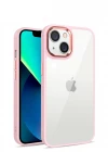 İphone 14 Plus Metal Kamera Çerçeveli Kenarları Renkli Kılıf
