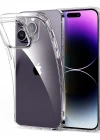 İphone 14 Plus Şeffaf Korumalı Tıpalı Silikon Telefon Kılıfı-Kılıf