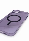 İphone 14 Pro Hybrid Magsafe Sert Mor Telefon Kılıfı