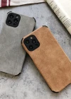 İphone 14 Pro Köşe Korumalı Antik Deri Telefon Kılıfı