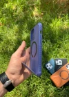 İphone 14 Pro Magsafe Leather Stantlı Telefon Kılıfı