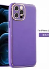 İphone 14 Pro Max Dik Kenarlı Deri Görünümlü Atlas Telefon Kılıfı