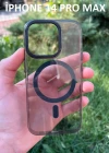 İphone 14 Pro Max Hybrid Magsafe Animasyonlu Sararmaz Kılıf