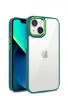İphone 14 Pro Max Metal Kamera Çerçeveli Kenarları Renkli Kılıf