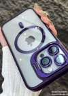 iPhone 14 Pro Max Uyumlu Kılıf Klon Stantlı + Lens Korumalı MagSafe Telefon Kılıfı