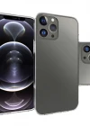 İphone 14 Şeffaf Korumalı Tıpalı Silikon Kapak-Kılıf