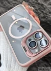iPhone 14 Uyumlu Kılıf Klon Stantlı + Lens Korumalı MagSafe Telefon Kılıfı