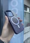 İphone 15 Kılıf Diamont MagSafe Hologramlı Telefon Kılıfı