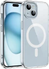 İphone 15 Magsafe Sert Şeffaf Telefon Kılıfı