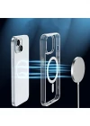 İphone 15 Magsafe Sert Şeffaf Telefon Kılıfı