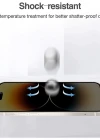 İphone 15 Pro Anti Statik Tam Kaplayan Hayalet Kırılmaz Cam