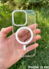 İphone 15 Pro Hybrid Magsafe Animasyonlu Sararmaz Kılıf
