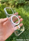 İphone 15 Pro Hybrid Magsafe Animasyonlu Sararmaz Kılıf