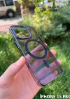 İphone 15 Pro Hybrid Magsafe Animasyonlu Sararmaz Kılıf