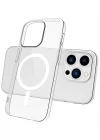 İphone 15 Pro Magsafe Sert Şeffaf Telefon Kılıfı