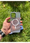 İphone 15 Pro MagSafe Uyumlu Mat Krom Telefon Kılıfı