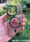 İphone 15 Pro Max Hybrid Magsafe Animasyonlu Sararmaz Kılıf