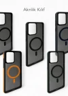 İphone 15 Pro Max ile Uyumlu Magsafe Özellikli Transparan Akrilik Telefon Kılıfı