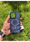 İphone 15 Pro Max MagSafe Uyumlu Mat Krom Telefon Kılıfı