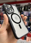 İphone 15 Pro T-Max MagSafe Uyumlu Siyah Silikon Kılıf