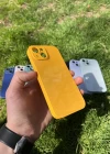 İphone 15 Uyumlu Parlak Premium Renkli Cam Telefon Kılıfı