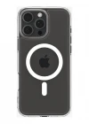 iPhone 16 Pro Kılıf Crystal MagSafe Özellikli Şeffaf