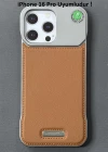 iPhone 16 Pro Parfümlü Koku Hazneli MagSafe Uyumlu Deri Kılıf