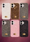 İphone 17 İle Uyumlu İnce Parlak Taşlı Premium Sw Telefon Kılıfı