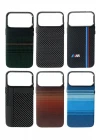 İphone 17 Pro Max ile Uyumlu Magsafe Özellikli Karışık Desenli Renkli Carbon Premium Kılıf