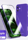 İphone 360 Tam Kapatan Ultra İnce Telefon Kılıfı + Ekran Koruması