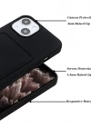 iPhone Kartlıklı Silikon Kamera Korumalı Kılıf