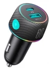 JOYROOM 60W USB/USB-C / Type-C Araç Şarj Cihazı Siyah Çakmaklık