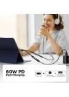 Joyroom Audio Adaptör 2İN1 (Type-C to 3.5mm+Type-C)-Siyah