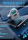 Joyroom C-A35 45W Hızlı Araç Şarjı USB-C PD 3.0 Quick Charge 3.0