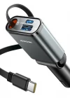 Joyroom JR-CCL07 45W 3 Port Pd+Usb Çekmeli Araç Şarj
