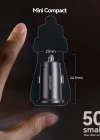 Joyroom JR-CCN16 15W 2 Çıkışlı Usb ve Type-c Mini Araç Şarj