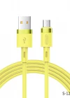 Joyroom S-1224N2 1.2M 2.4A USB-Mikro Silikon Data ve Şarj Kablosu Sarı
