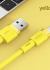 Joyroom S-1224N2 1.2M 2.4A USB-Mikro Silikon Data ve Şarj Kablosu Sarı