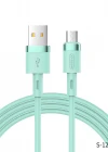 Joyroom S-1224N2 1.2M 2.4A USB-Mikro Silikon Data ve Şarj Kablosu Turkuaz