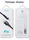 Joyroom S-1230N6 iPhone Lightning Hızlı Şarj ve Data Kablosu Örgü 3A 1.2M Siyah