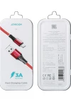 Joyroom S-1230N6 Type-C Hızlı Şarj ve Data Kablosu Örgü 3A 1.2M Kırmızı