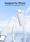 Joyroom S-A45 İphone Uyumlu Hasır Yeni Tip Type-cden Lightning Şarj Kablosu 60W
