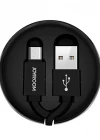Joyroom S-M346 Uzatılabilir Mikro Hızlı Şarj ve Data Kablosu Siyah