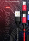 Joyroom S-M376 Type-c Mikro İphone Örgülü Çoklu USB Kablosu