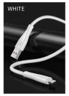 Joyroom S-M405 2.4A İphone Lightning Şarj ve Data Kablosu PVC 1M Beyaz