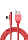 Joyroom S-M98K 1.2M 3A Lightning Şarj ve Data USB Kablosu Kırmızı