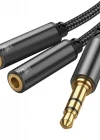 Joyroom SY-A04 Splitter Y Kulaklık Ayırıcı Ses Kablosu 0,2 m-Siyah
