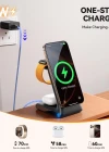 Joyroom W15 3in 1 Katlanabilir Çoklu Masaüstü Kablosuz Şarj Standı