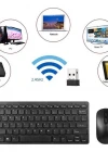 Klavye Mouse Seti 2.4G Wireless 78 Tuşlu Klavye Taşınabilir