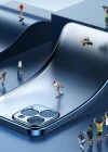 Lazer Parlak Çerçeve Şeffaf Plating Cep Telefonu Kılıfı